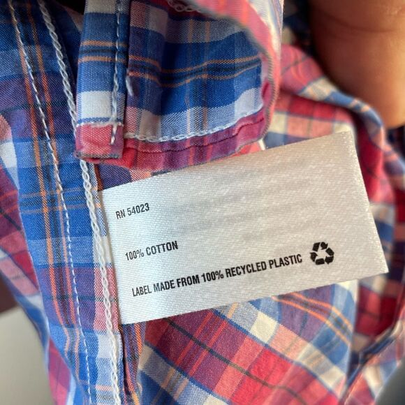 GAP Lived-In Plaid Button Down Shirt Size L EUC - Picture 7 of 7